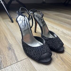 J.Renee Black Rhinestone Heels